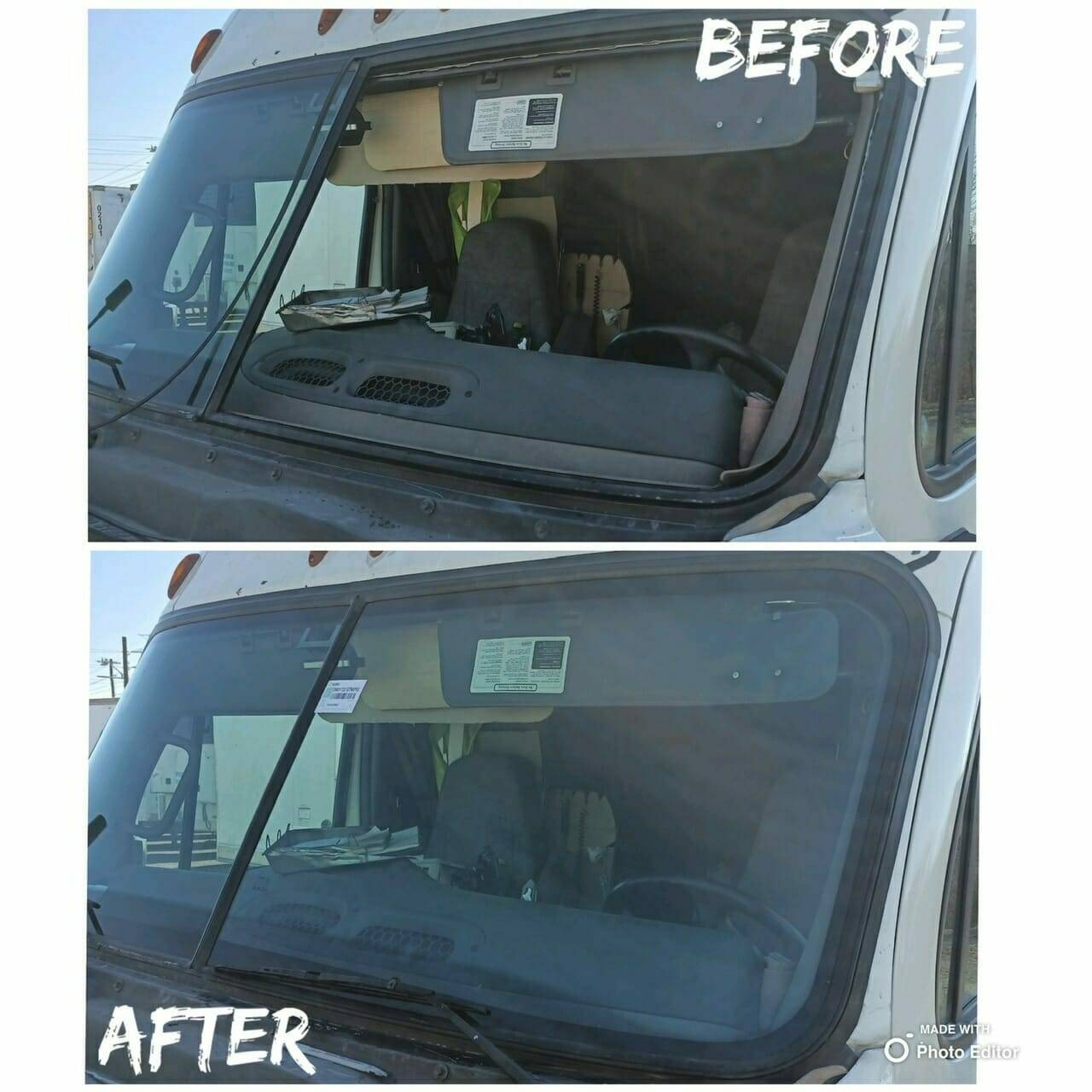 Semi Truck Windshield Window Replacement Repair Near San Antonio 