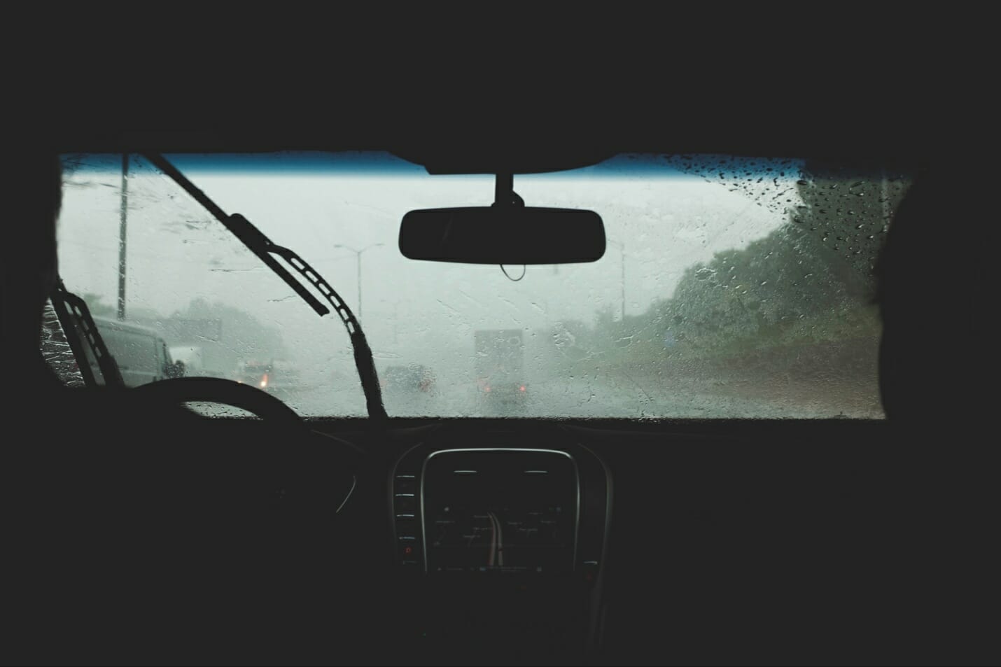 A dirty windshield
