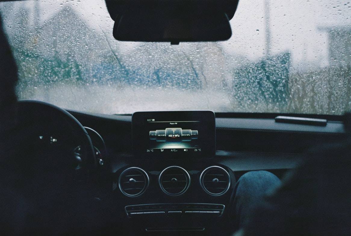 Driving on a rainy day